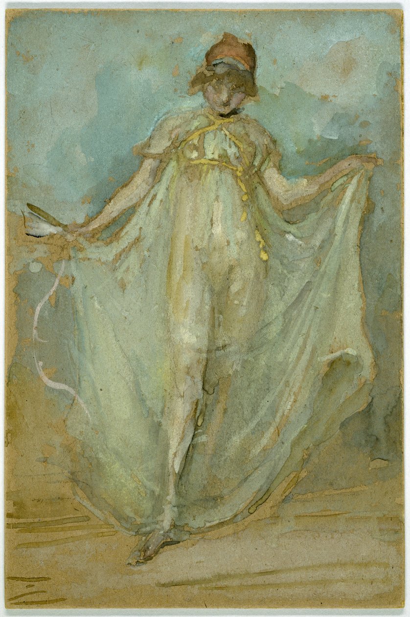 Verde y azul: La bailarina, c.1893 de James Abbott McNeill Whistler