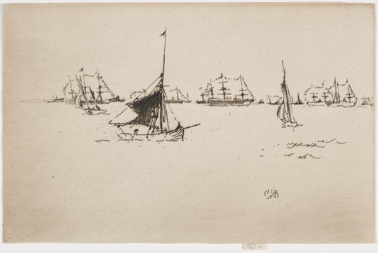La Flota de Su Majestad: Tarde, 1887 de James Abbott McNeill Whistler