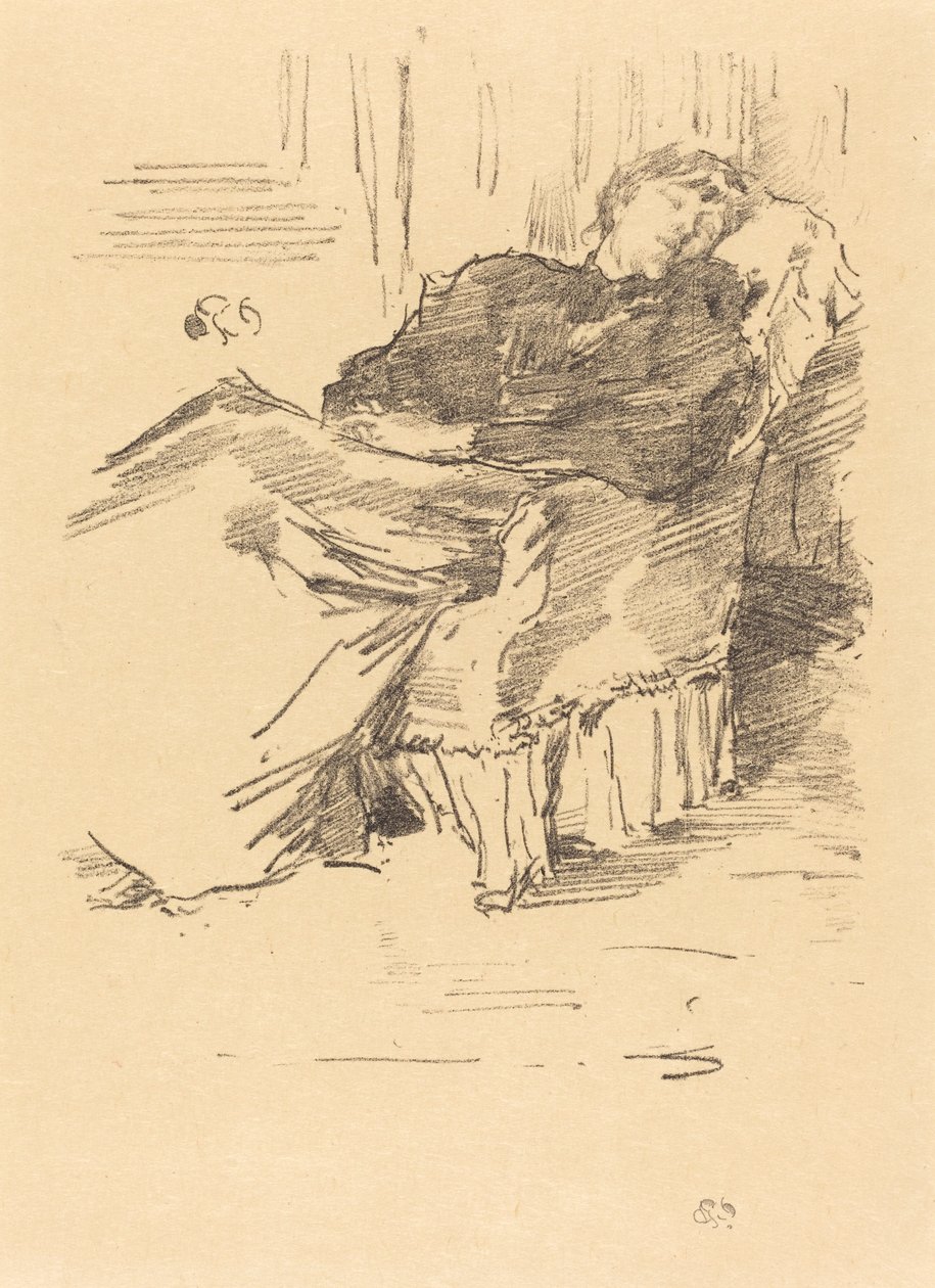 La bella dama dormida, 1894 de James Abbott McNeill Whistler