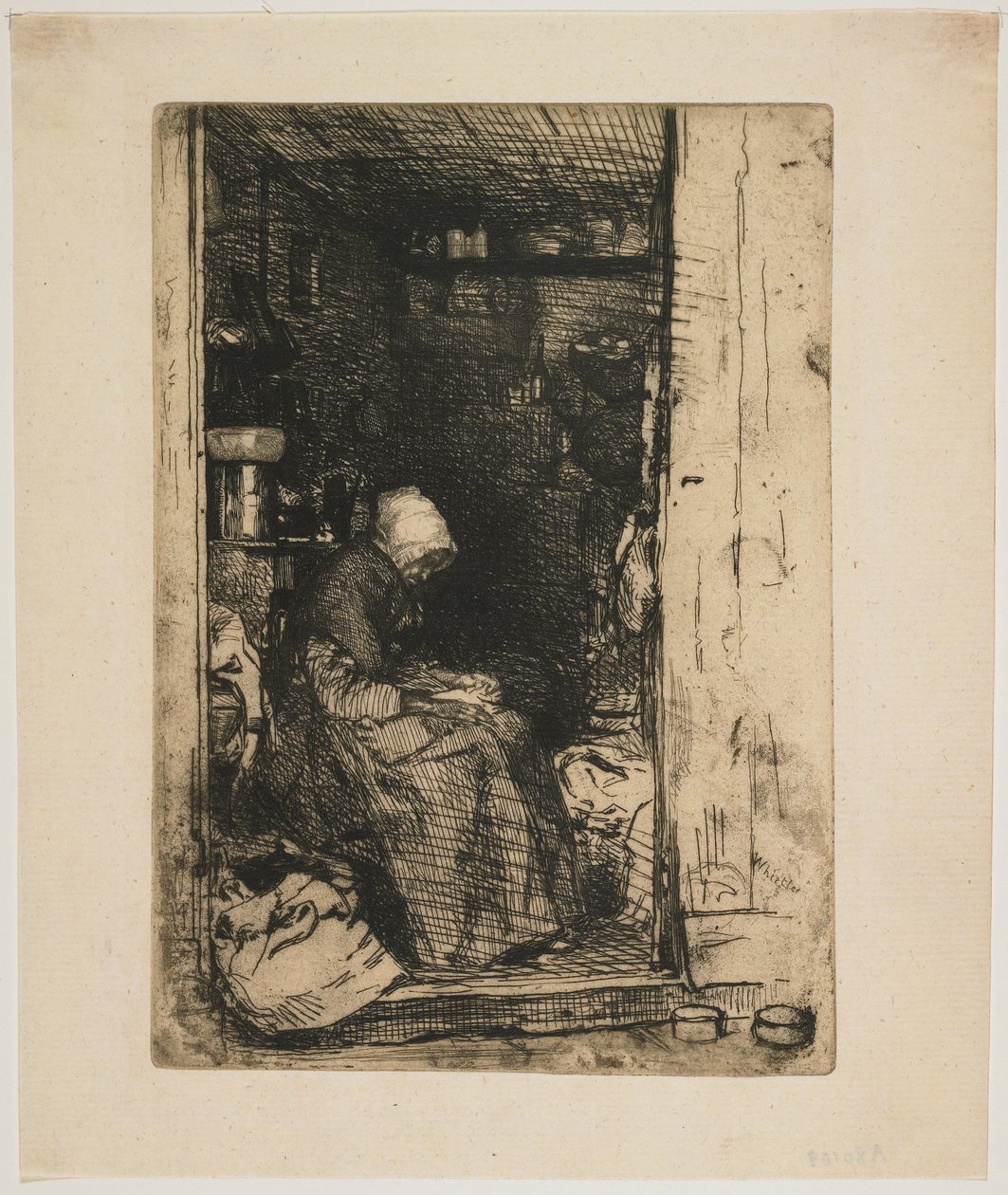 «La Vielle aux Loques», de «Doce grabados de la naturaleza» de James Abbott McNeill Whistler