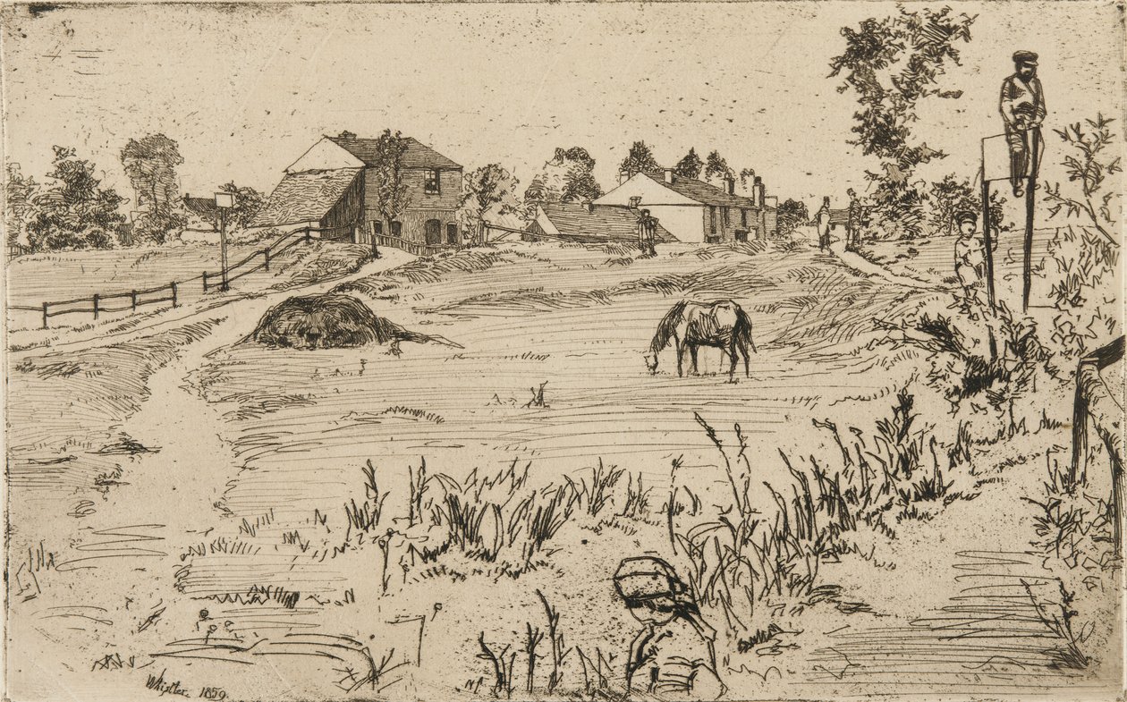 Paisaje con Caballos, 1859 de James Abbott McNeill Whistler