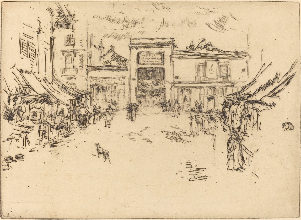 Pequeña plaza del mercado, Tours de James Abbott McNeill Whistler