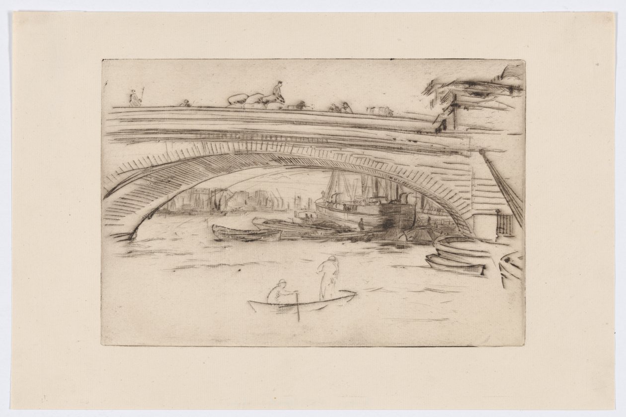 London Bridge, c.1875 (punta seca; tinta sobre papel) de James Abbott McNeill Whistler