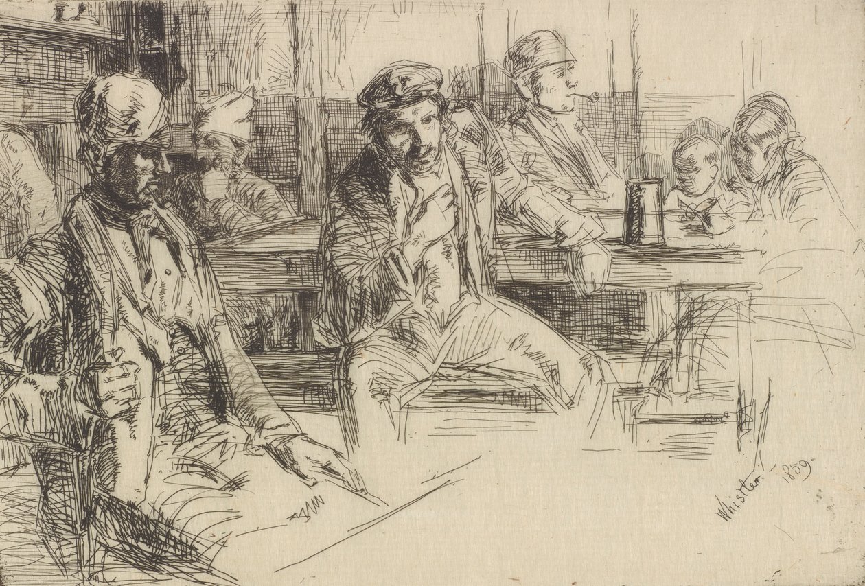Hombres de la costa, 1859 de James Abbott McNeill Whistler