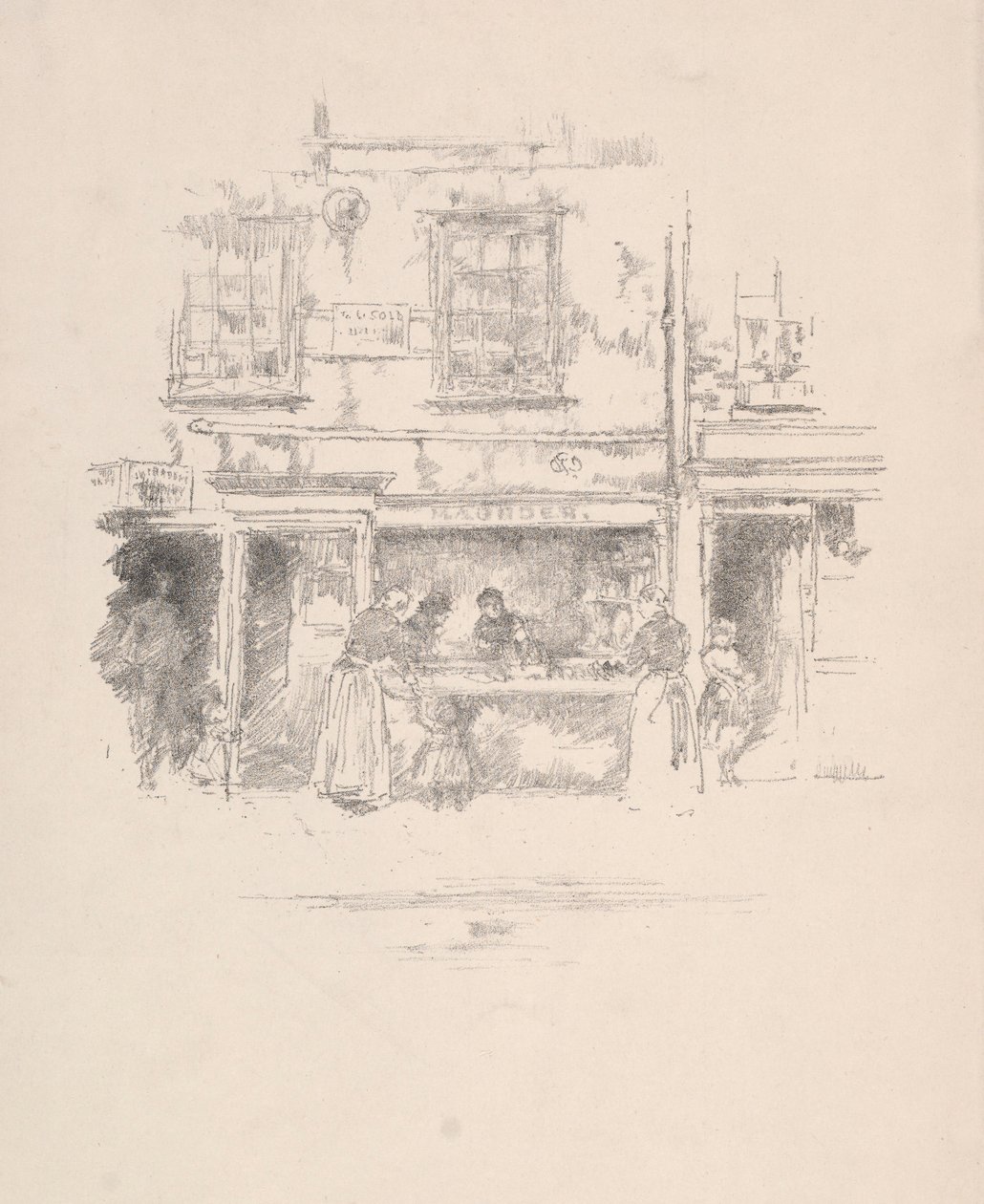 Tienda de pescado de Maunders, Chelsea, 1890 de James Abbott McNeill Whistler