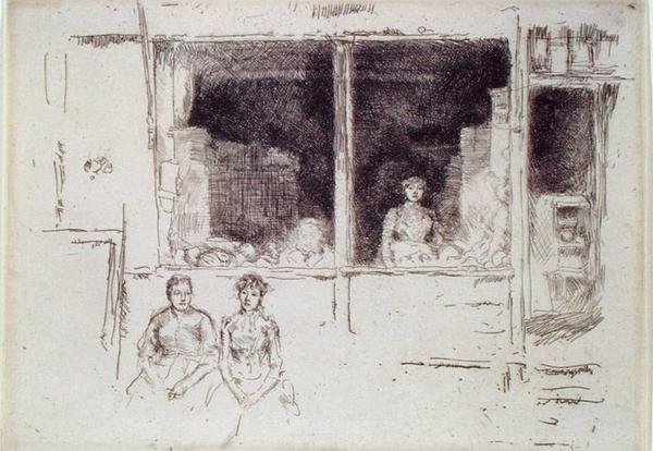 Tienda de melones, Houndsditch de James Abbott McNeill Whistler