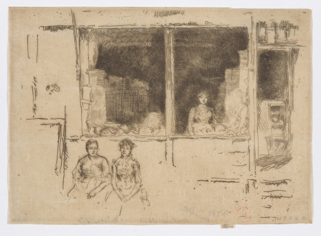 Melon Shop, Hounsditch, c.1886-88 (aguafuerte; tinta sobre papel) de James Abbott McNeill Whistler