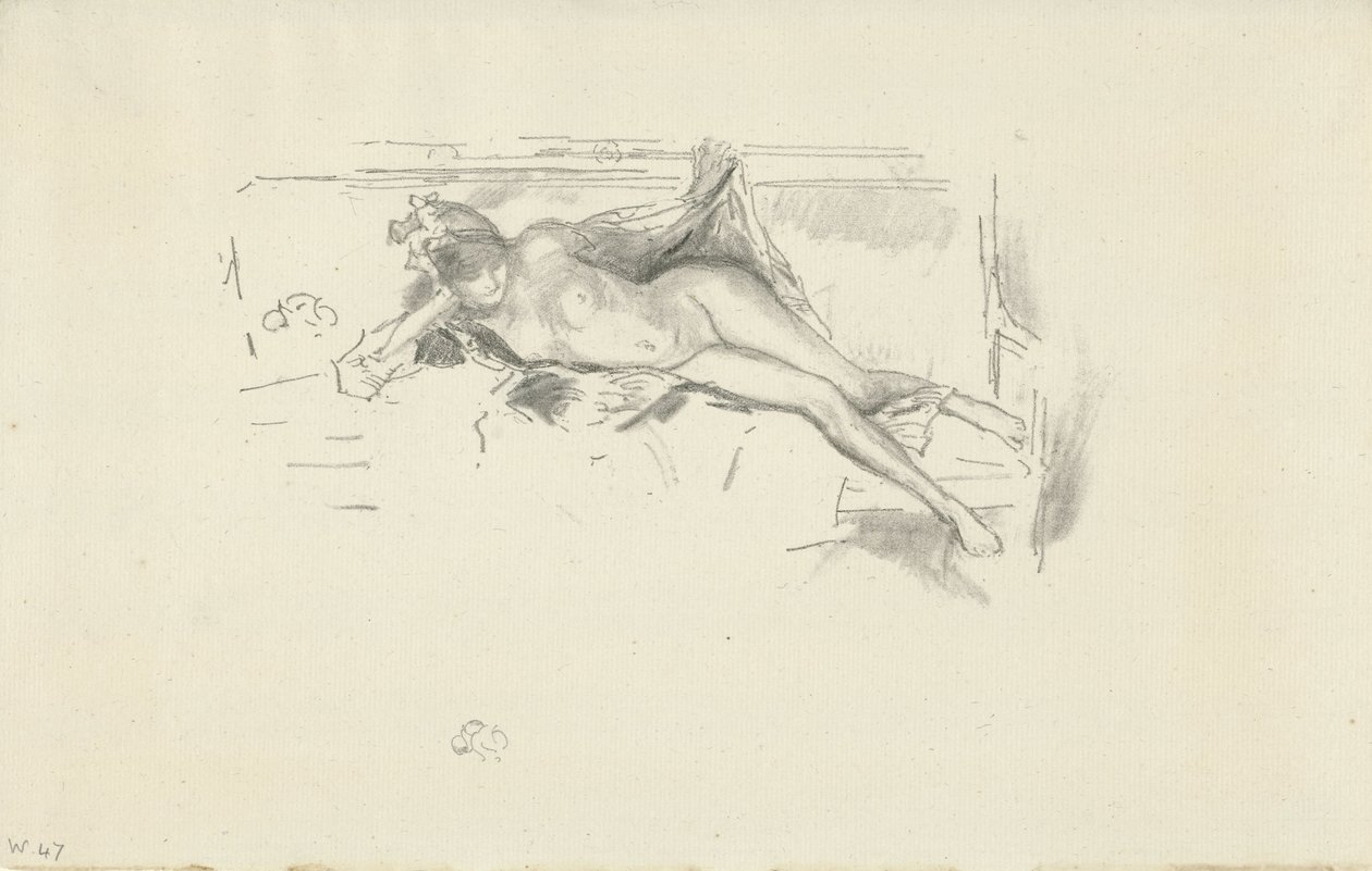modelo desnudo reclinado de James Abbott McNeill Whistler