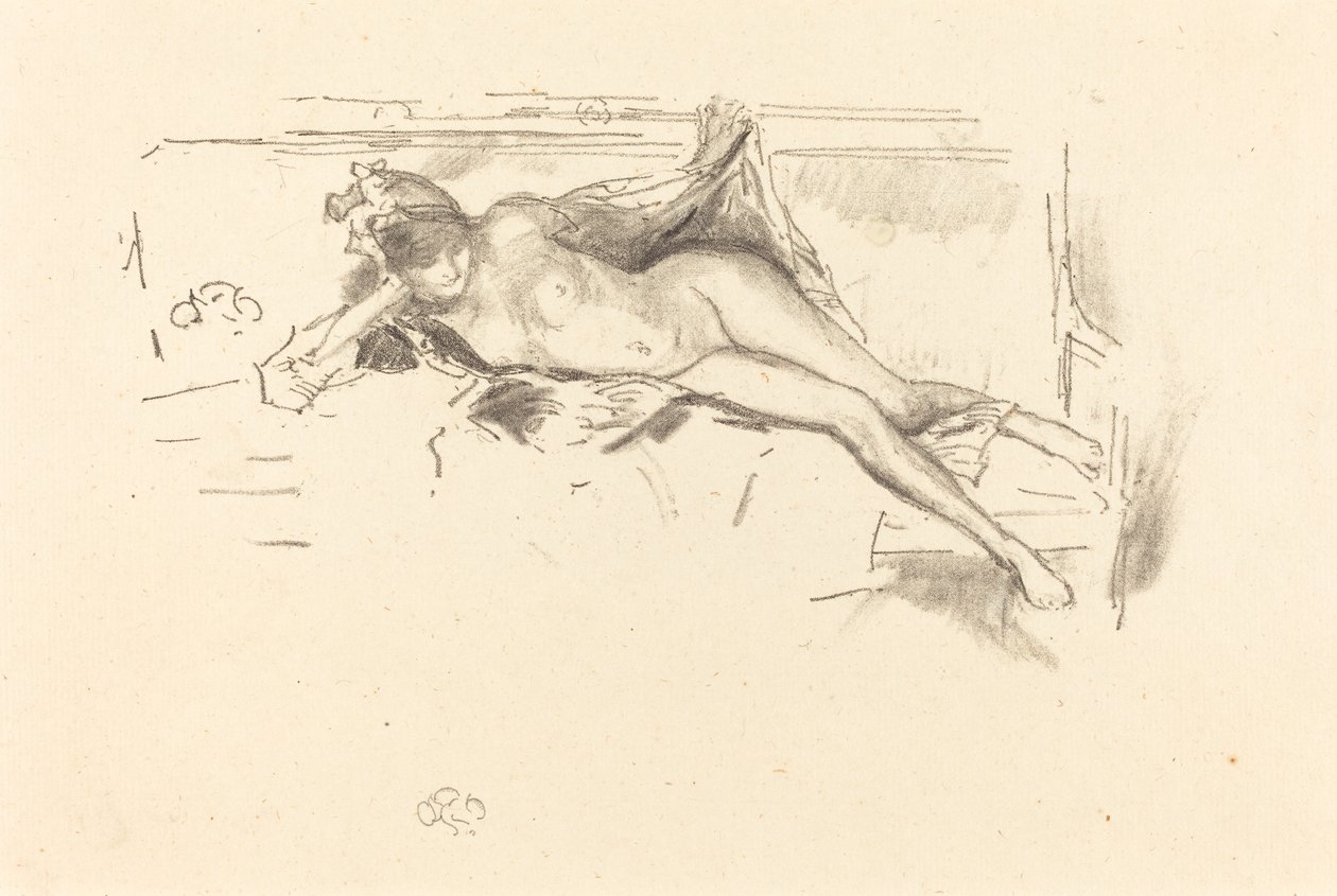 Modelo desnudo, reclinado, 1893 de James Abbott McNeill Whistler