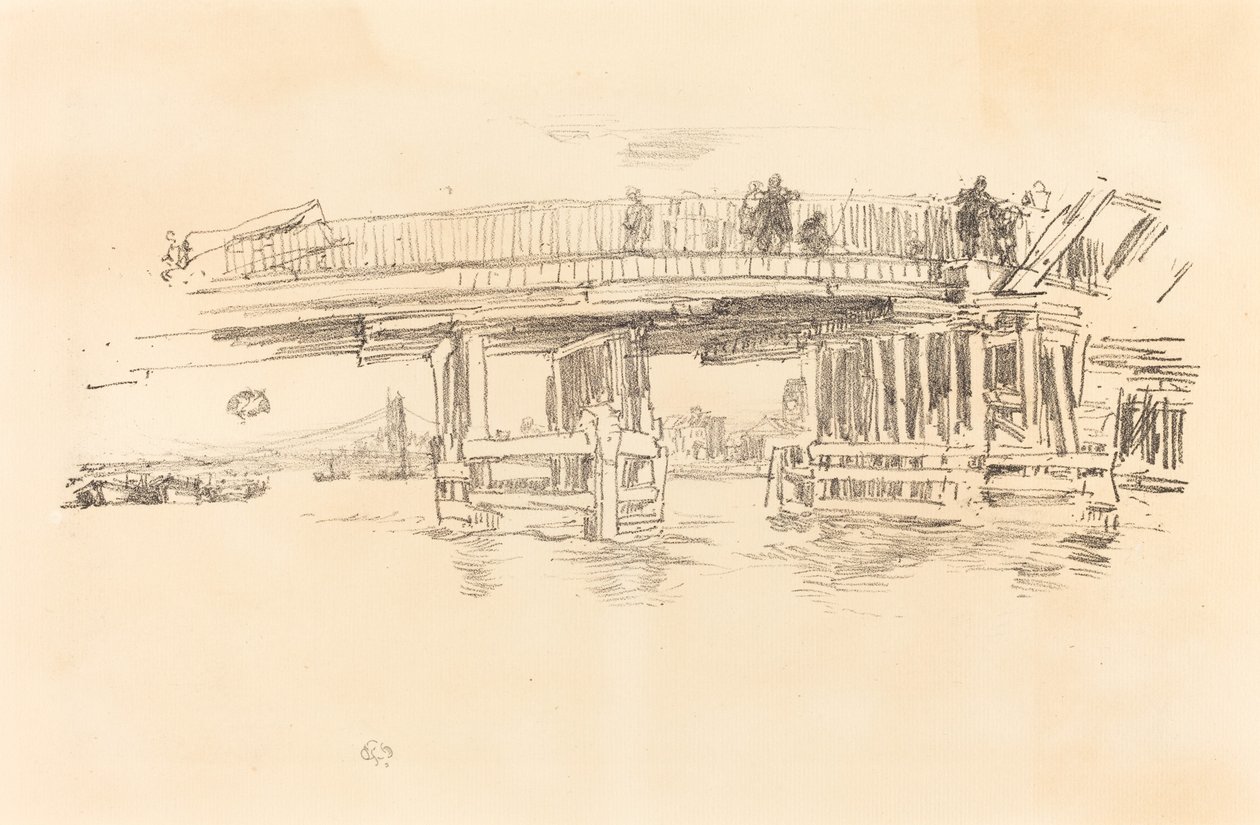 Puente Viejo de Battersea, 1879-1887 de James Abbott McNeill Whistler