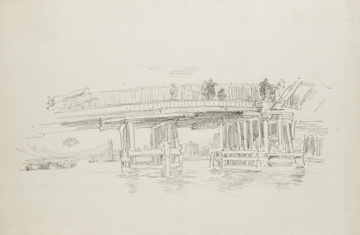 Puente Viejo de Battersea, 1879, publicado 1887 de James Abbott McNeill Whistler
