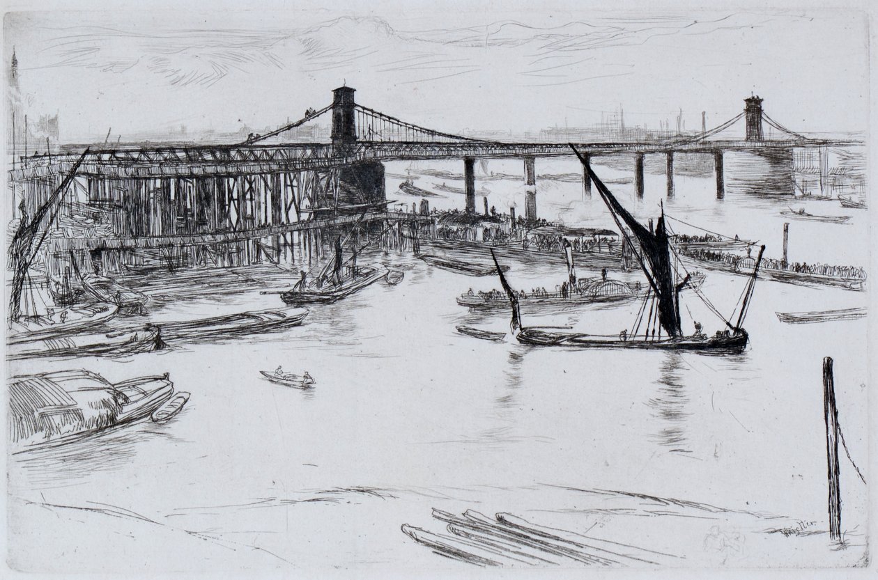 Puente de Hungerford viejo de James Abbott McNeill Whistler