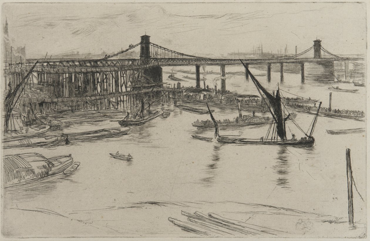 Puente de Hungerford Viejo, 1861 de James Abbott McNeill Whistler