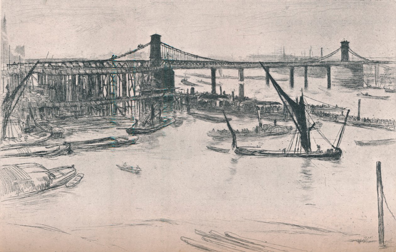 Viejo Puente de Hungerford, 1861, 1903 de James Abbott McNeill Whistler