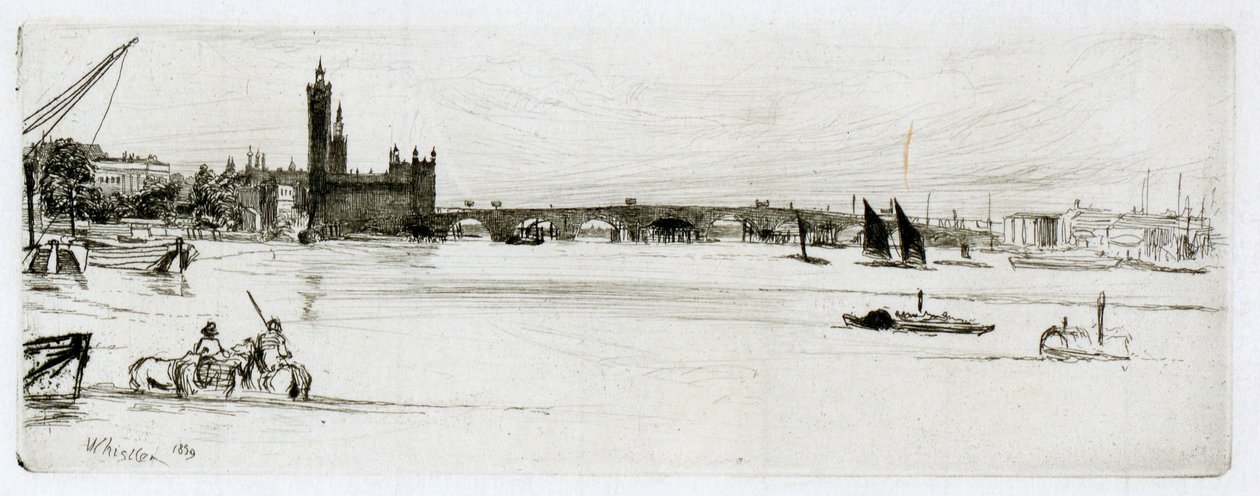 Puente de Westminster antiguo de James Abbott McNeill Whistler