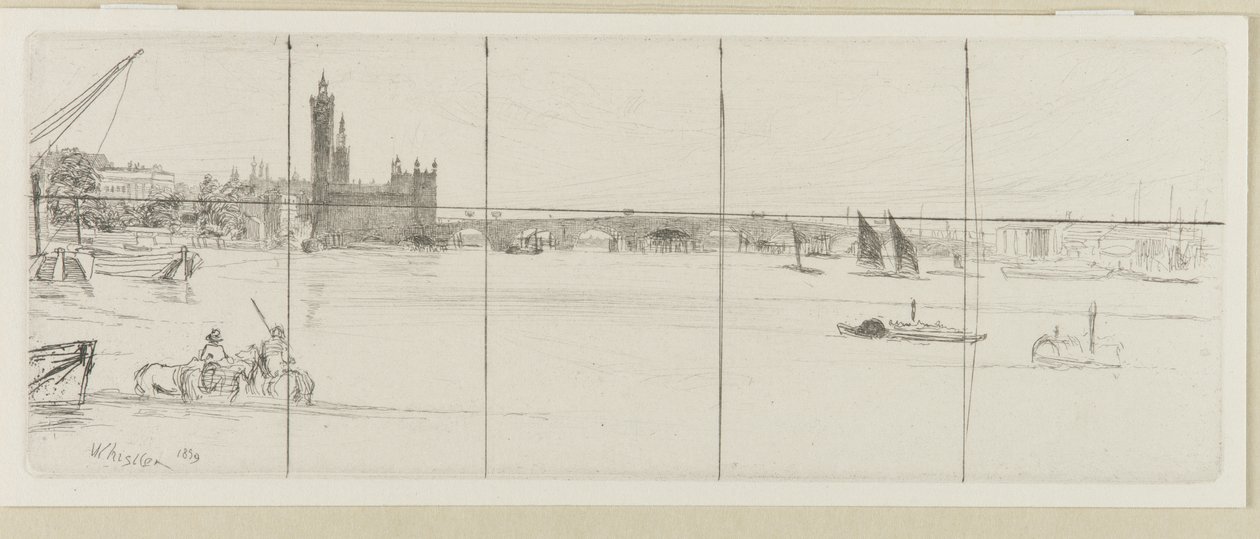 Puente de Westminster Viejo, 1859 de James Abbott McNeill Whistler