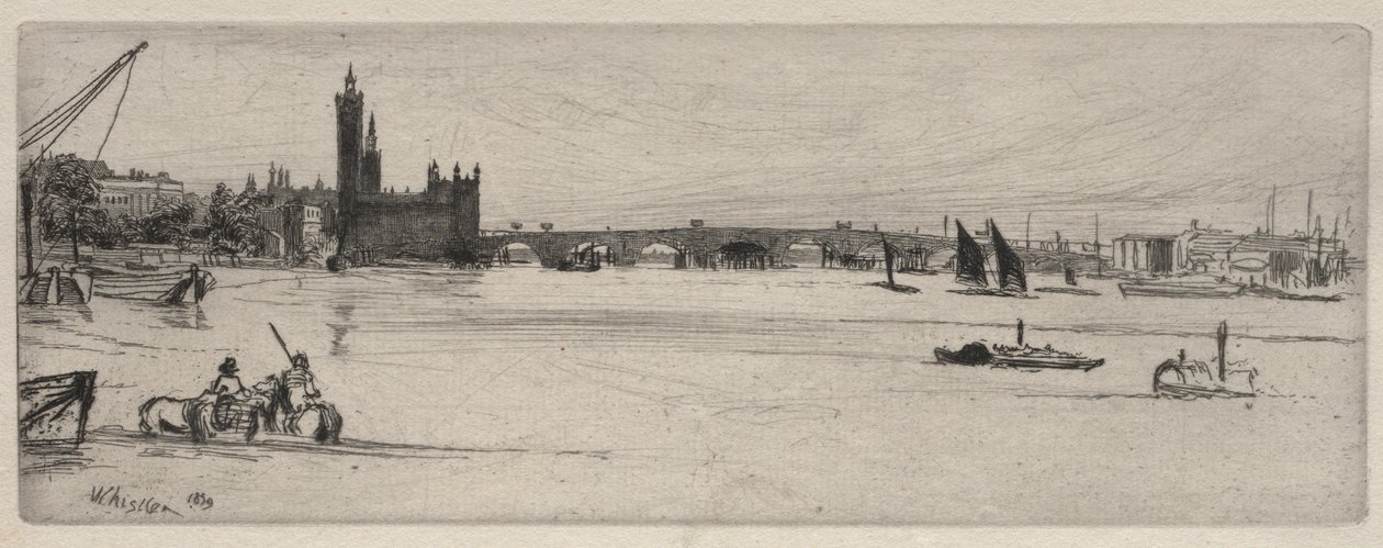 Viejo Puente de Westminster, 1859 de James Abbott McNeill Whistler