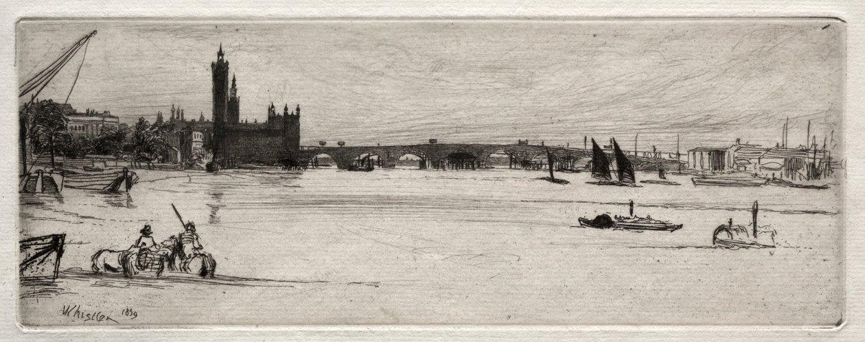 Puente de Westminster Viejo, 1871 de James Abbott McNeill Whistler