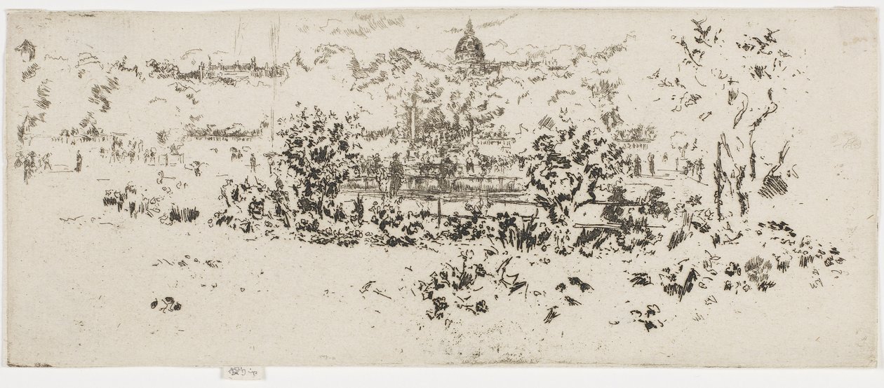 Panteón, Jardines de Luxemburgo, c.1892-93 de James Abbott McNeill Whistler