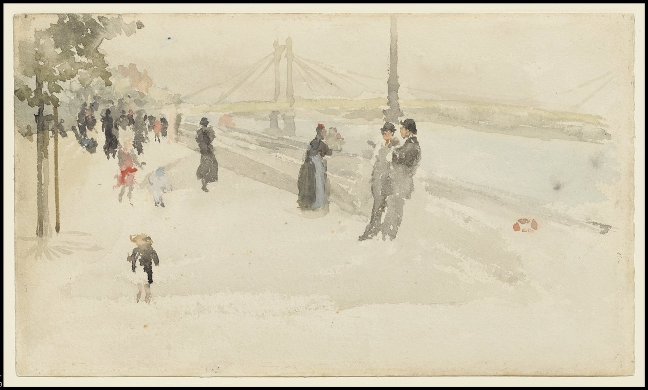 Rosa y plata - Chelsea, el malecón de James Abbott McNeill Whistler
