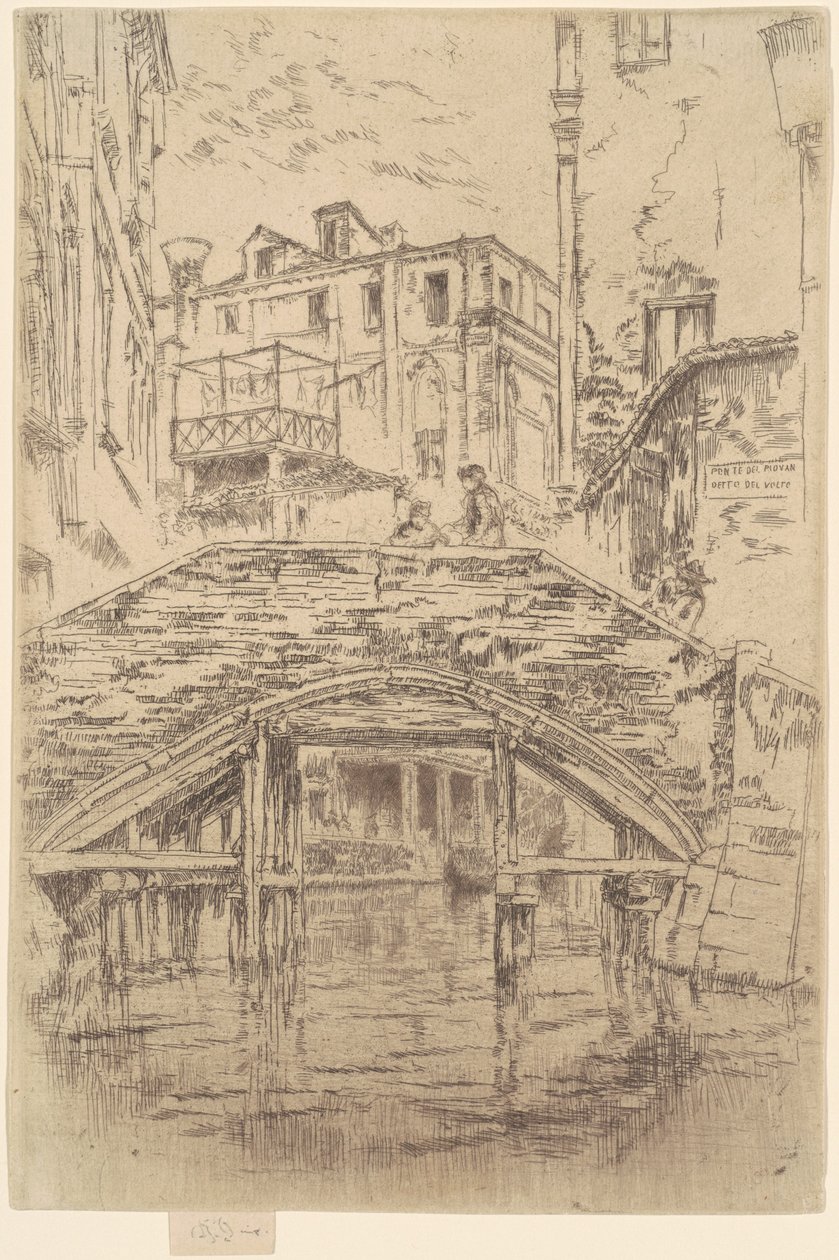 Ponte del Piovan, 1879-1880 de James Abbott McNeill Whistler