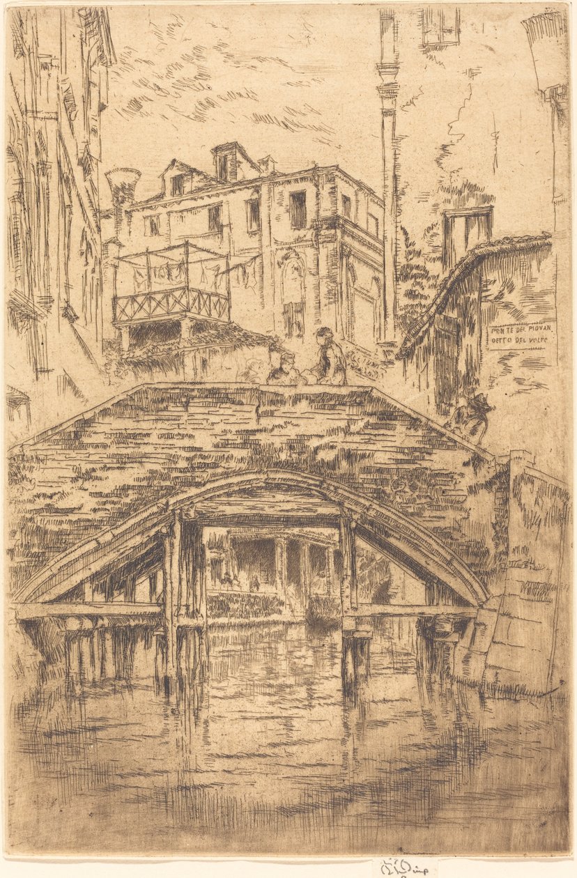 Ponte del Piovan, 1880 de James Abbott McNeill Whistler