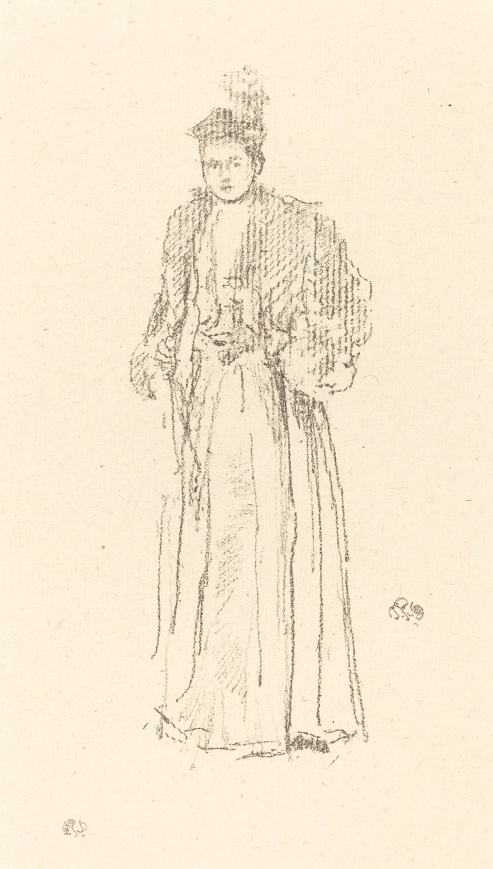 Estudio de retrato: Srta. Charlotte R. Williams, 1892 de James Abbott McNeill Whistler