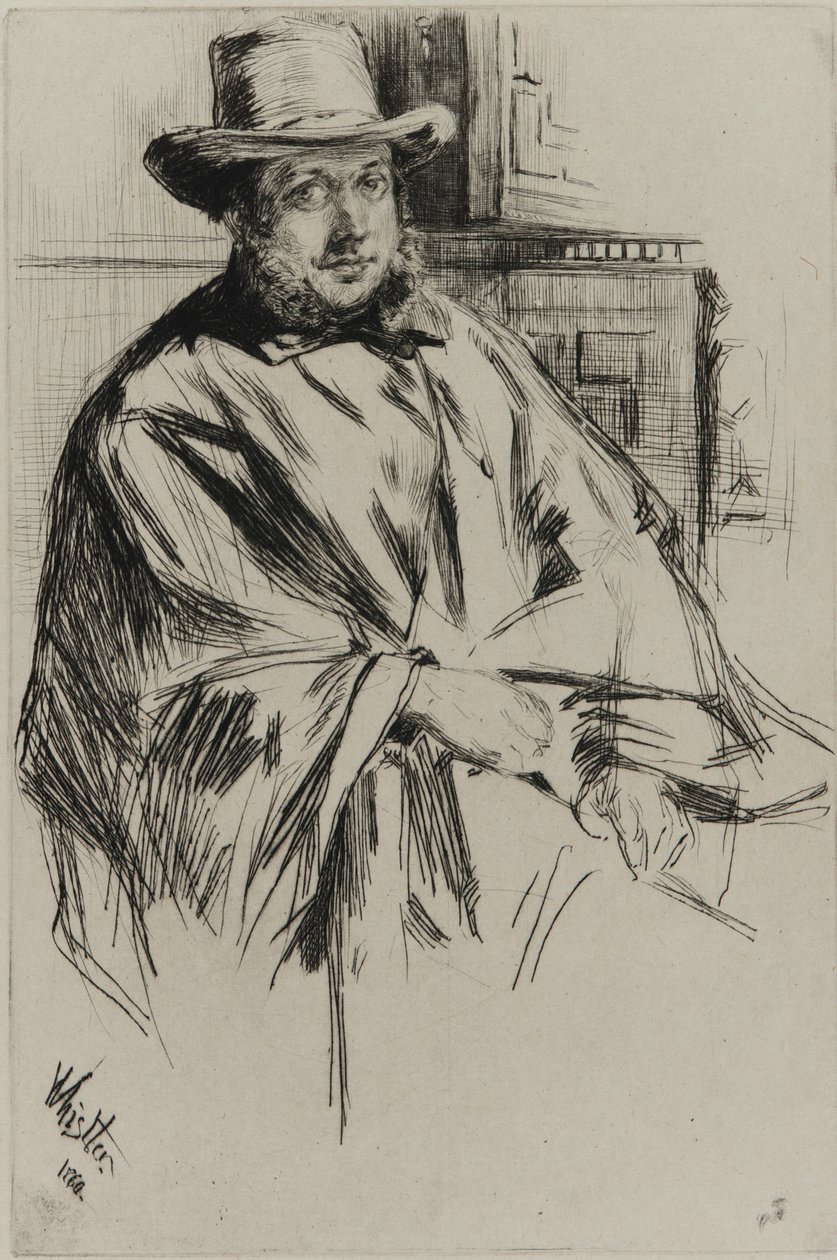 Retrato de un hombre, 1860 de James Abbott McNeill Whistler