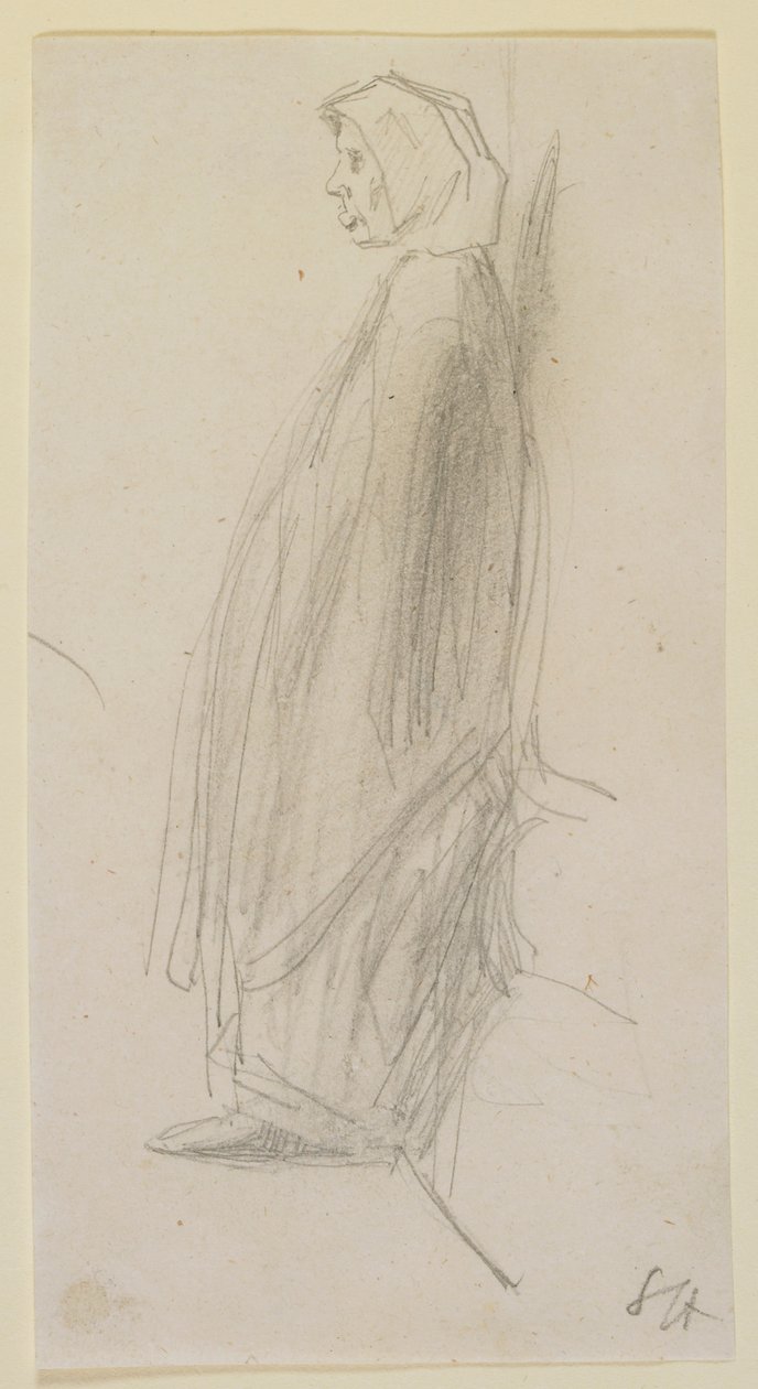 Boceto de perfil de una anciana de pie, 1858 de James Abbott McNeill Whistler