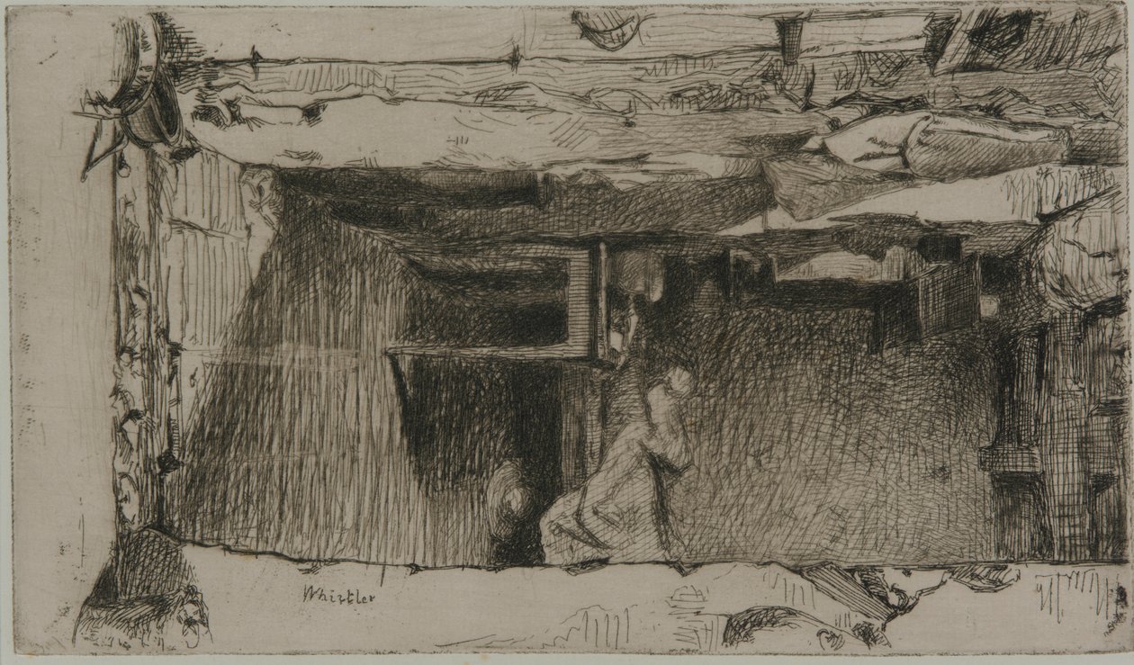 Recolectores de trapos, Quartier Mouffetard, París, 1858 de James Abbott McNeill Whistler