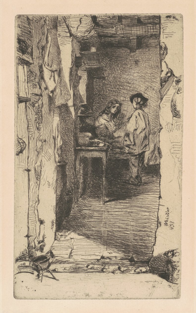 Recolectores de trapos, Quartier Mouffetard, París, 1858 de James Abbott McNeill Whistler