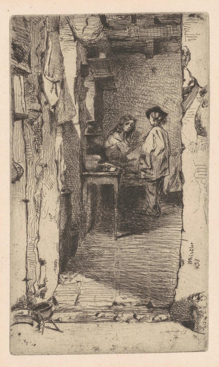 Recolectores de trapos, Barrio Mouffetard, París, 1858 de James Abbott McNeill Whistler