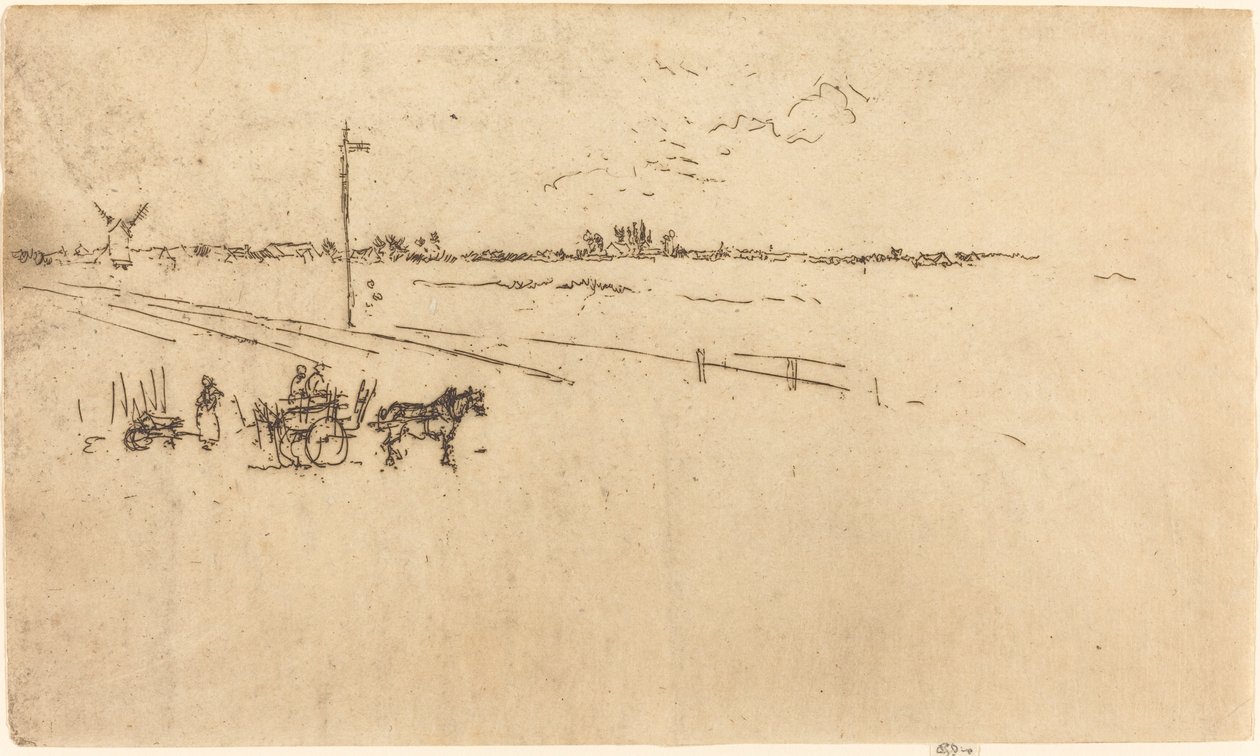 Estación de tren, Voves, 1887 de James Abbott McNeill Whistler