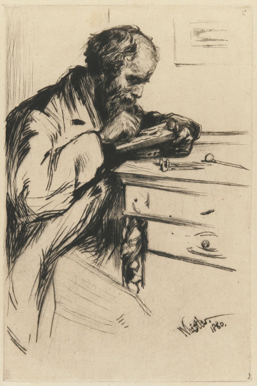 Riault El Grabador en Madera, 1860 de James Abbott McNeill Whistler