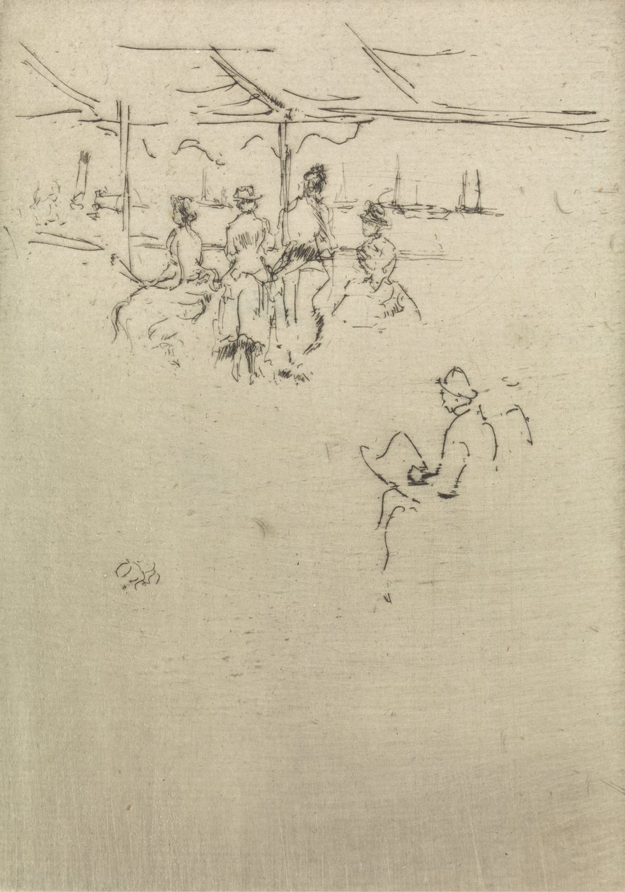 Muelle de Ryde, de un conjunto de doce grabados titulado La revisión naval, 1887 de James Abbott McNeill Whistler