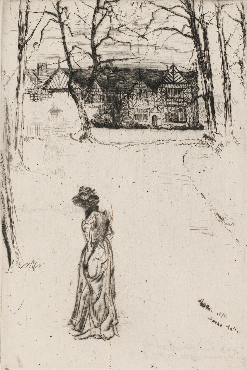 Speke Hall: La avenida, 1870 de James Abbott McNeill Whistler