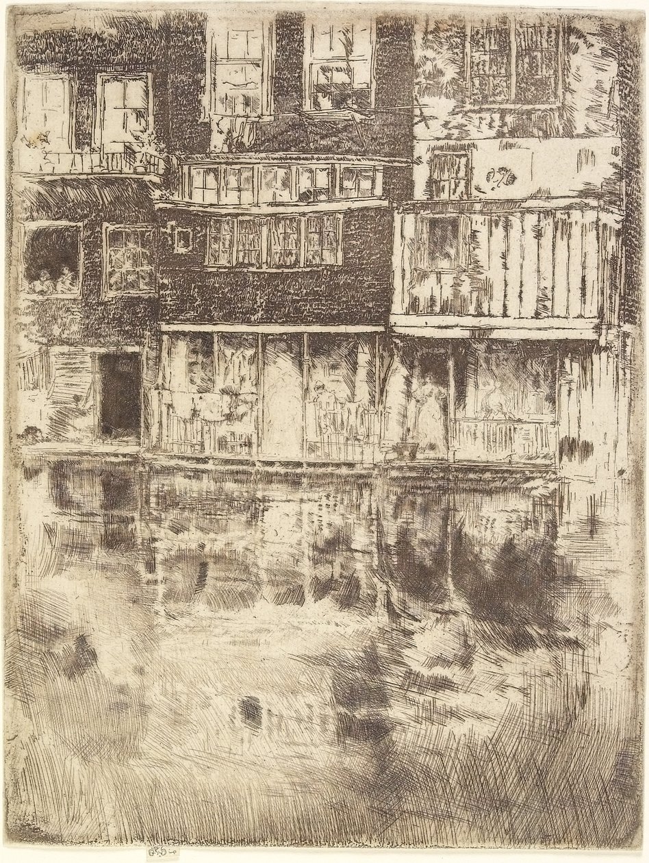 Casa Cuadrada, Ámsterdam, 1889 de James Abbott McNeill Whistler