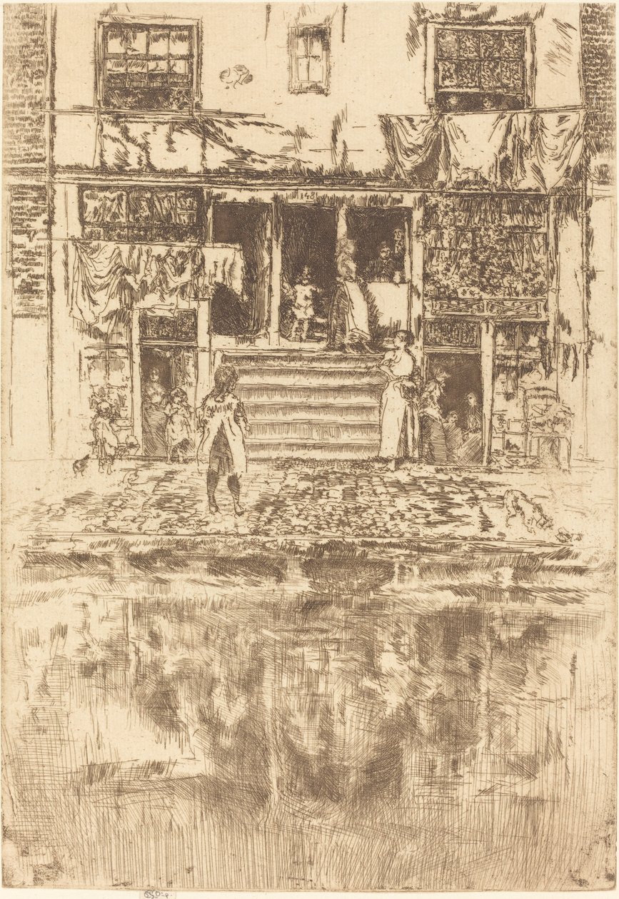 Escaleras, Ámsterdam, 1889 de James Abbott McNeill Whistler