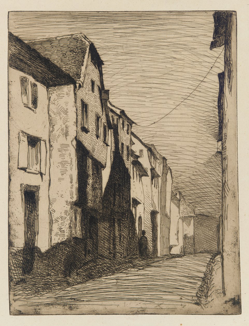 Calle en Saverne, 1858 de James Abbott McNeill Whistler