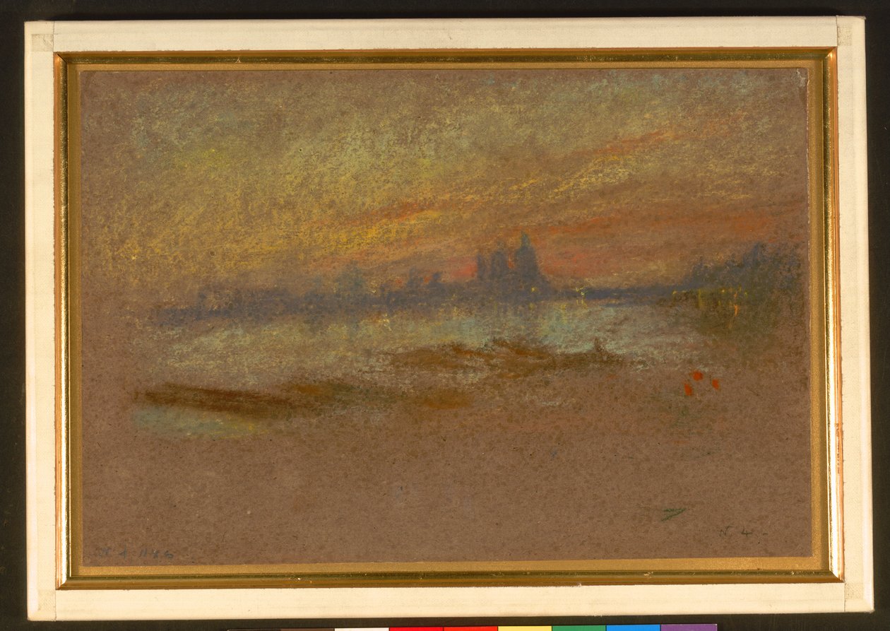 Atardecer; rojo y dorado-Saludo de James Abbott McNeill Whistler