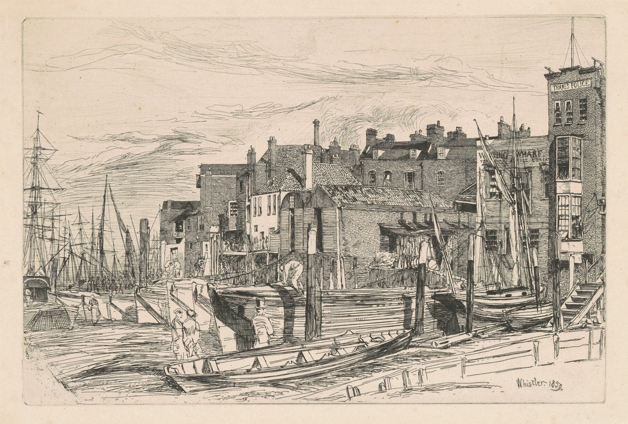 Policía del Támesis, 1859 de James Abbott McNeill Whistler