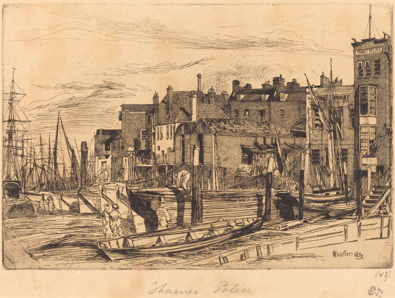 Policía del Támesis, 1859 de James Abbott McNeill Whistler