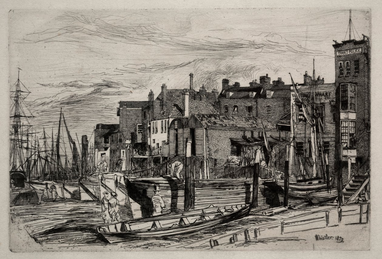 Policía del Támesis, 1859 de James Abbott McNeill Whistler