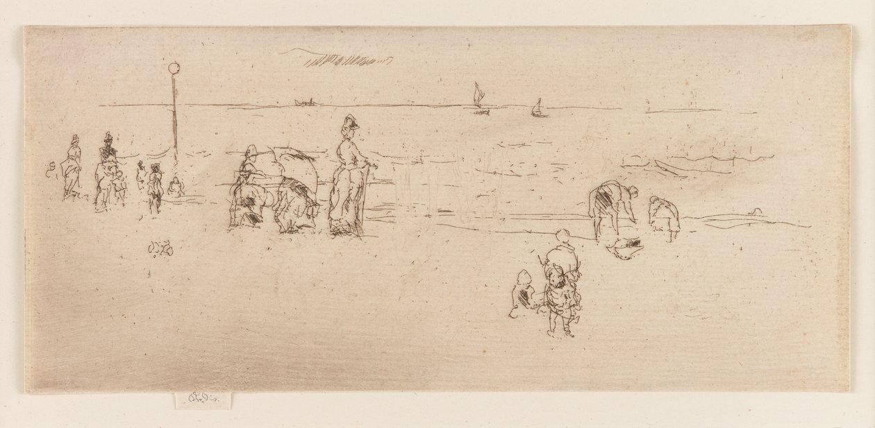 La playa, Ostende, 1887 de James Abbott McNeill Whistler
