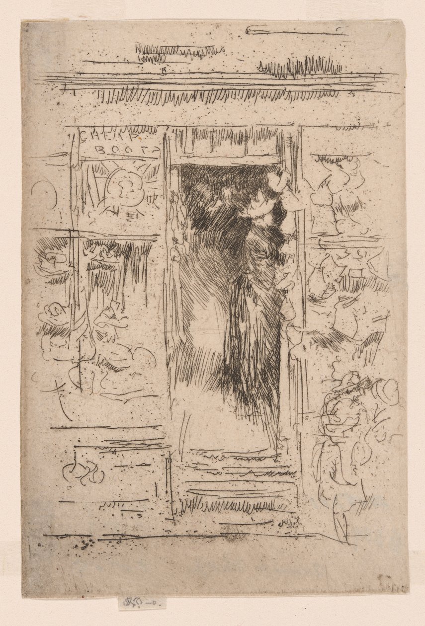 The Bonnet-Shop, c.1884-86 (aguafuerte; tinta sobre papel) de James Abbott McNeill Whistler