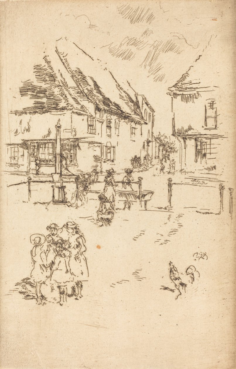 El gallo y la bomba, c. 1887 de James Abbott McNeill Whistler