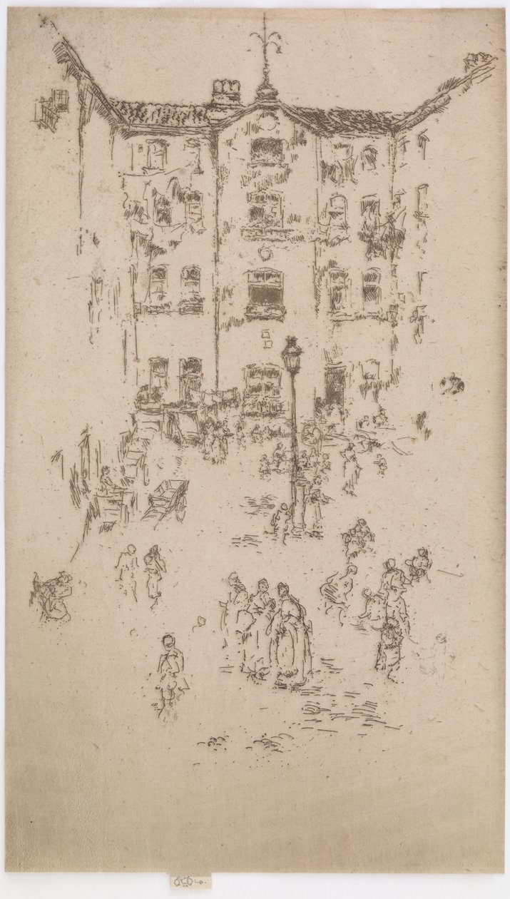 El patio, Bruselas, 1887 de James Abbott McNeill Whistler