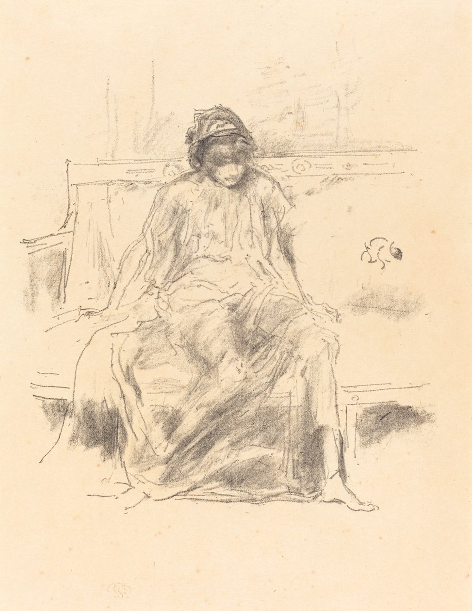 La figura drapeada, sentada, 1893 de James Abbott McNeill Whistler
