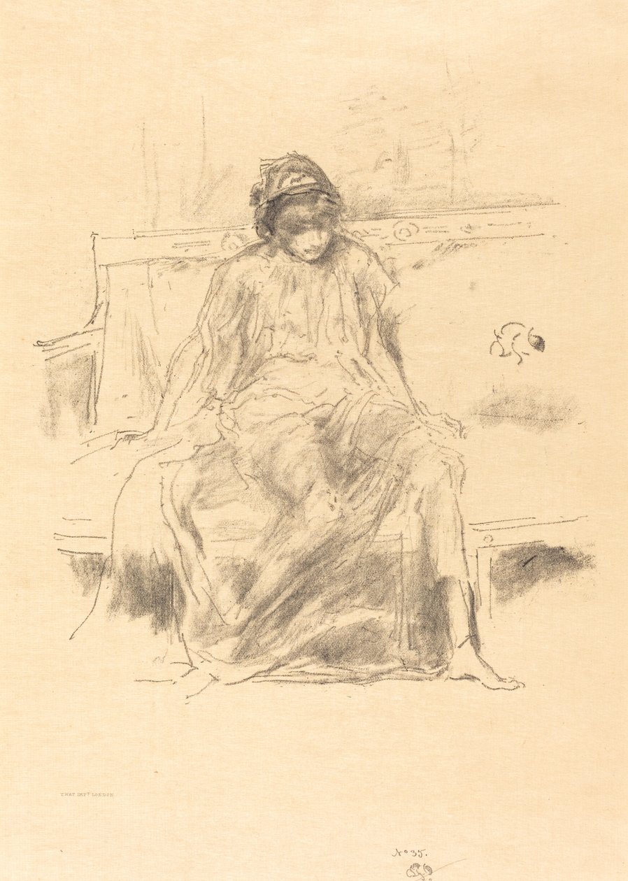 La Figura Drapada, Sentada, 1893 de James Abbott McNeill Whistler