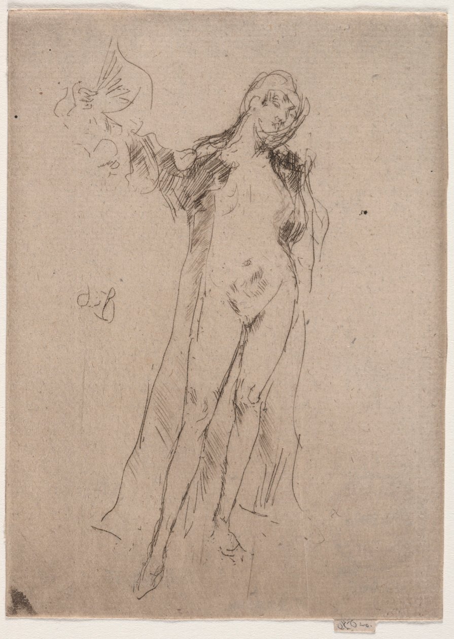 El modelo del abanico No. 3 de James Abbott McNeill Whistler